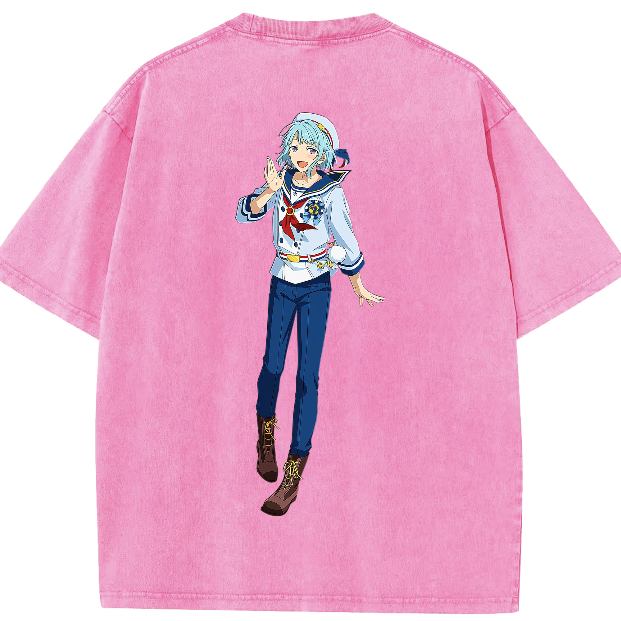 （画像用） あんさんぶるスターズ! Ensemble Stars 綿100% ヴィンテージ風 半袖Tシャツ（背面プリント）